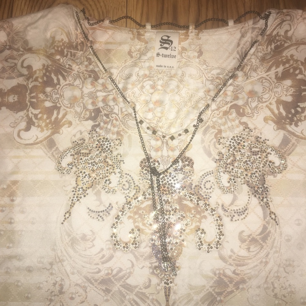 Foley Cream shirt, Size Large,